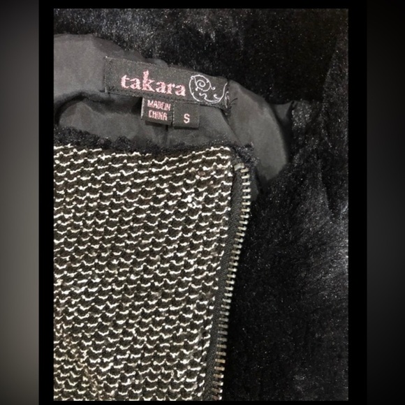 GIRLS TAKARA MOTO JACKET FAUX FUR LEATHER - Picture 3 of 5